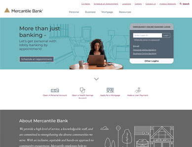 Mercantile Bank of Michigan screenshot