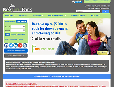 NexTier Bank Screenshot